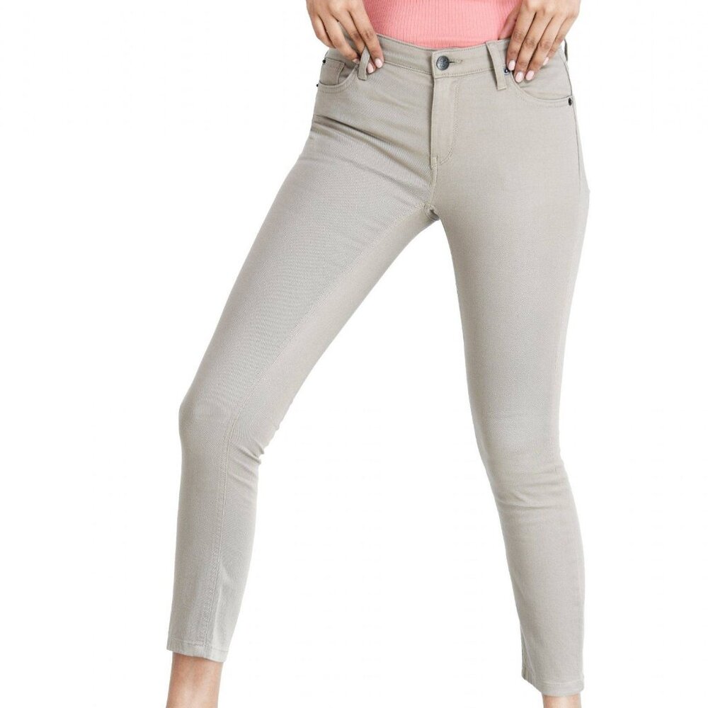 Women's Mid-Waist Cotton Stretch Pant - Ivory SZ 8,10,12,14 NWT